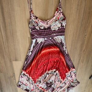 American Rag Purple Floral Striped maxi Dress